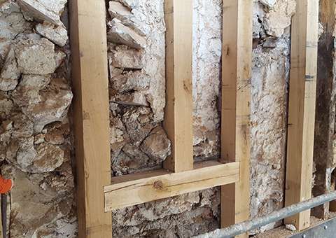 Rénovation des pans de bois d'une façade